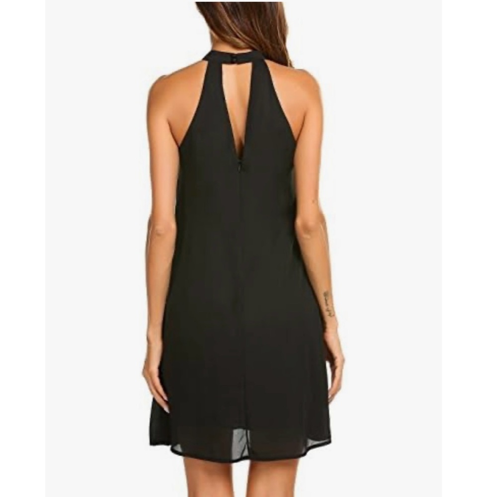 Chic Black Halter Mini Dress - Picture 2 of 11